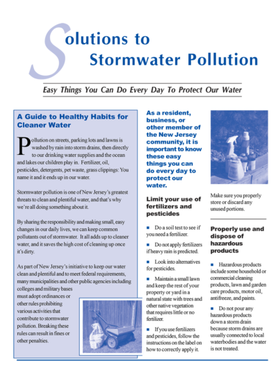 Stormwater Education Brochure